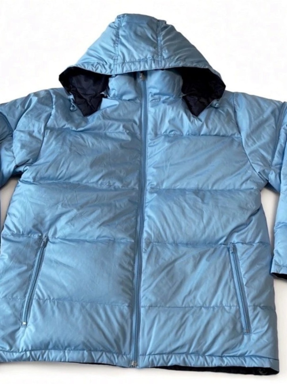 SJB Active St. John’s Bay Reversible Puffer Jacket Blue Navy Size M